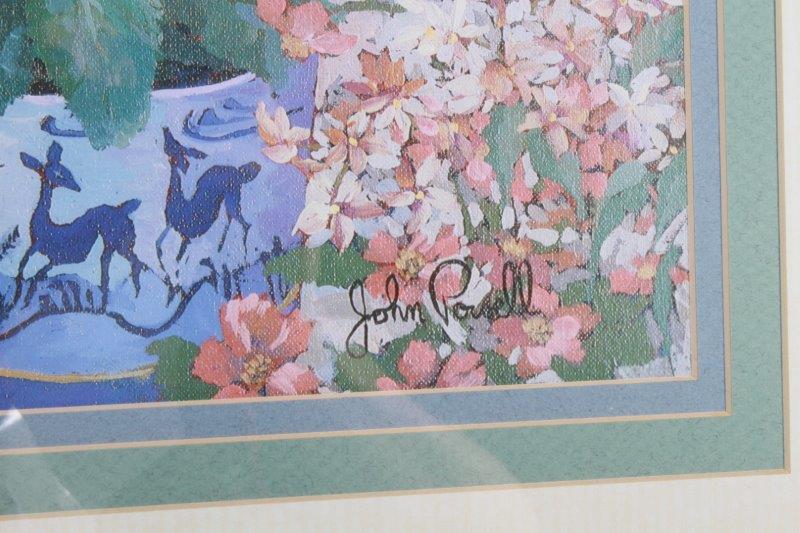 Signed Floral Offset Lithograph