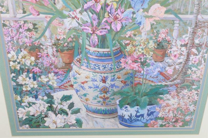 Signed Floral Offset Lithograph