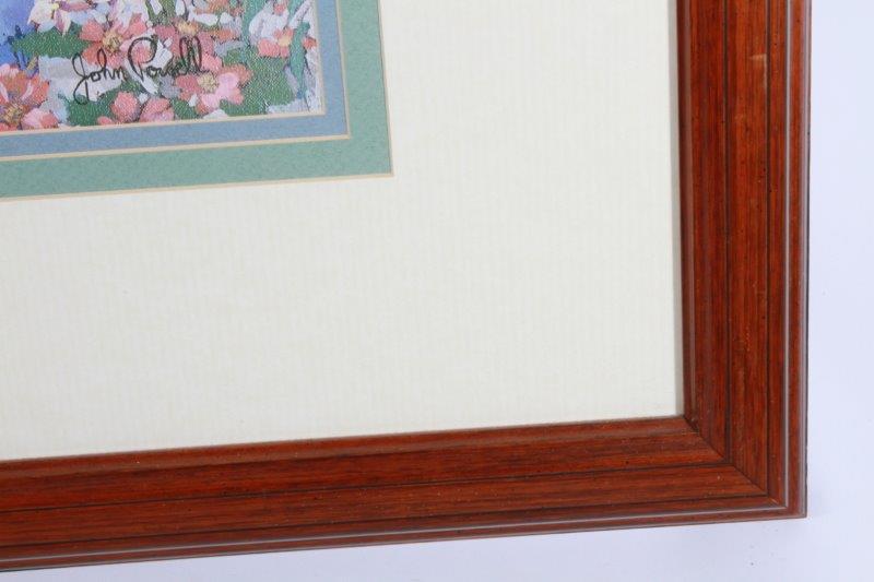 Signed Floral Offset Lithograph