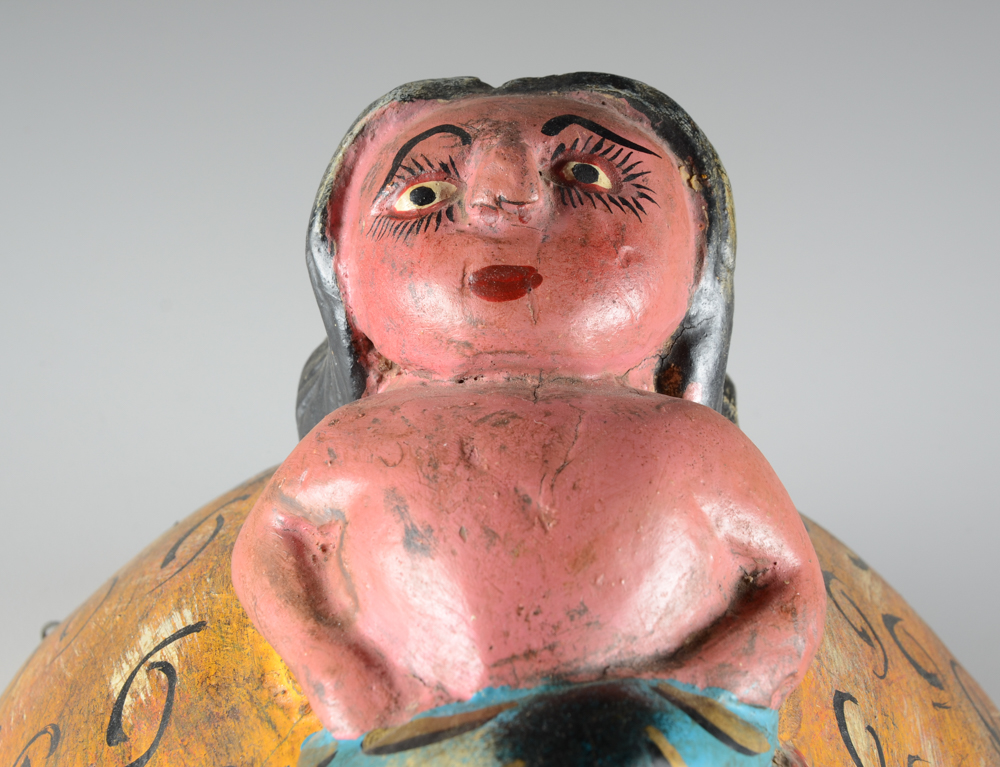 Two Mexican Folk Art Jaguar Masks