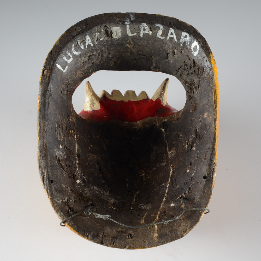 Two Mexican Folk Art Jaguar Masks