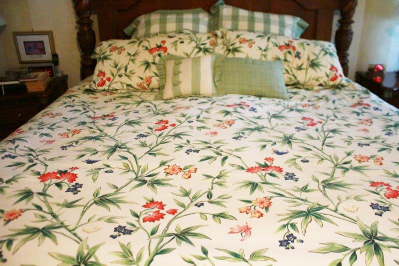Botanical and Plaid Bedding