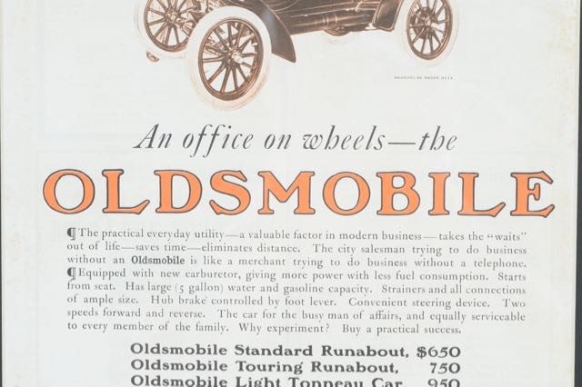 1904 Oldsmobile Advertisement Framed