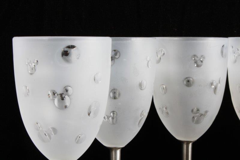 Set of Acrylic and Metal Disney Wine Glasses