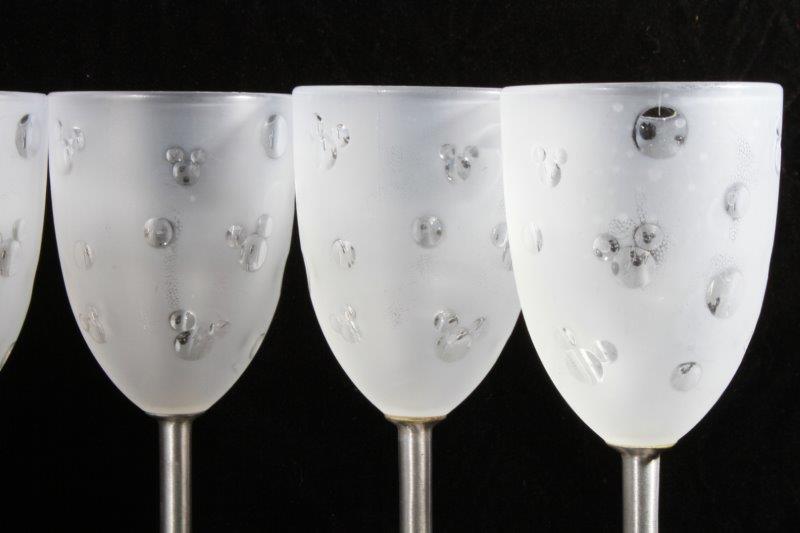 Set of Acrylic and Metal Disney Wine Glasses