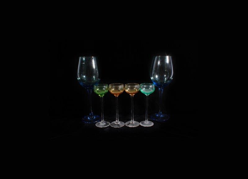 Hand Blown Wine Glasses and Curettes