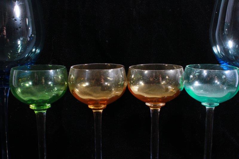 Hand Blown Wine Glasses and Curettes
