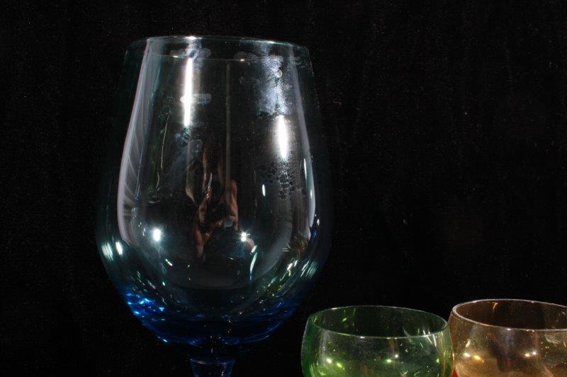 Hand Blown Wine Glasses and Curettes