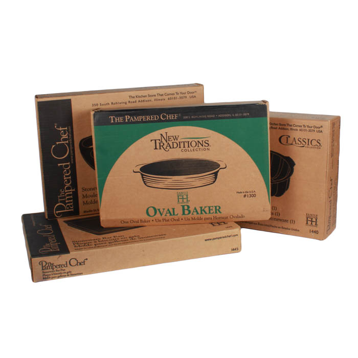 Set of Stoneware Pans by The Pampered Chef