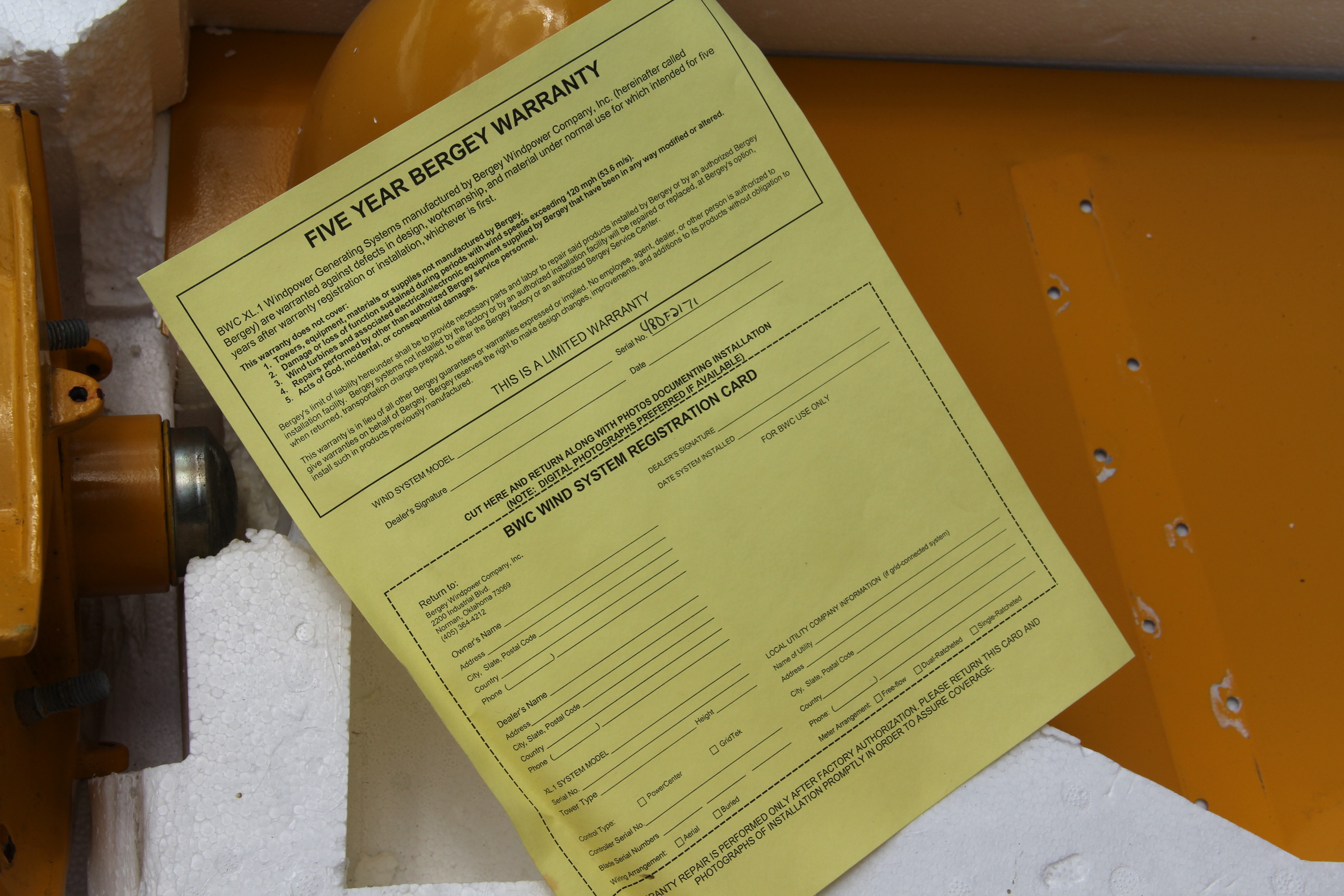 Bergey XL1 Wind Turbine