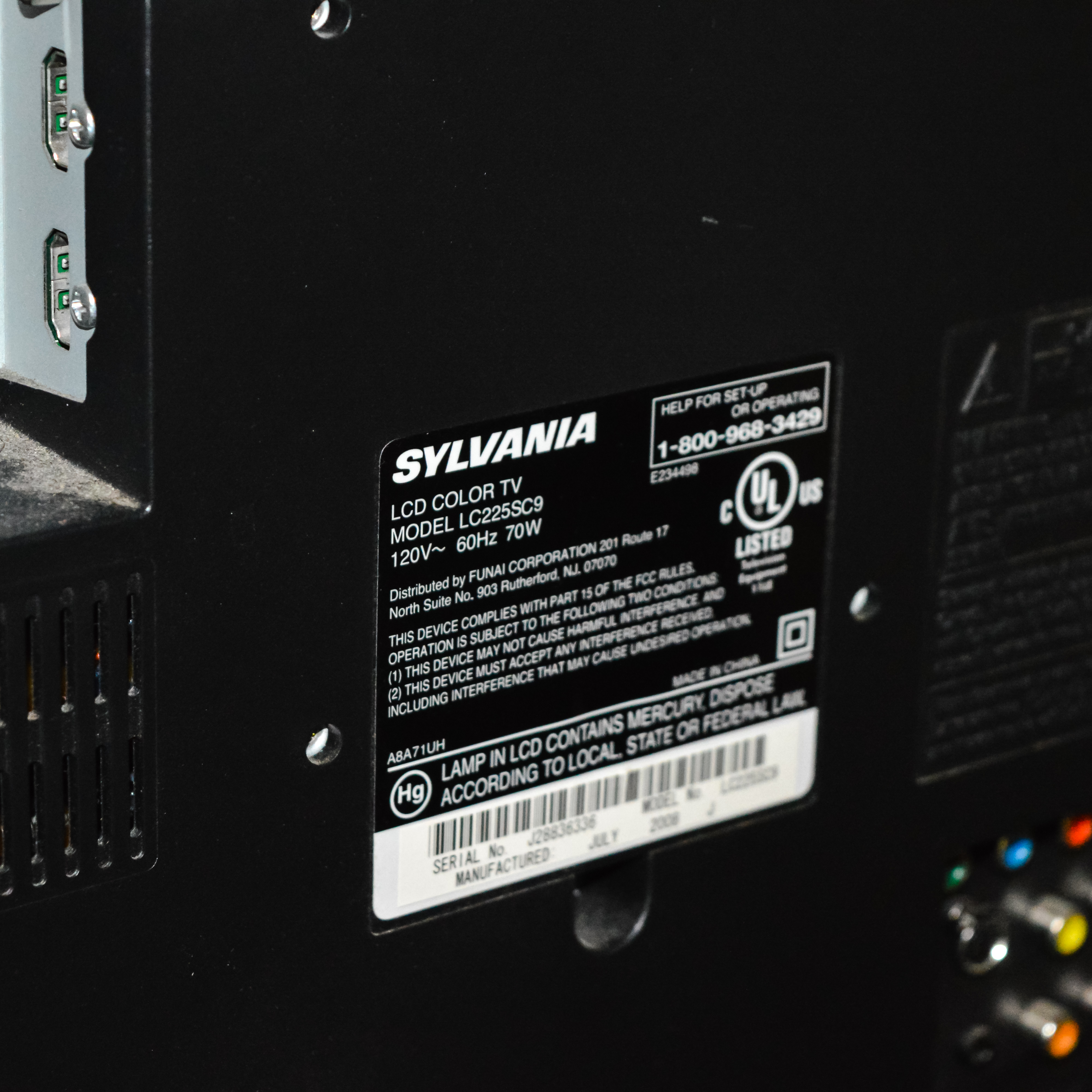 Sylvania 22" Flatscreen Television