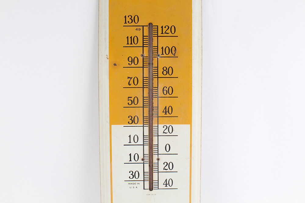 Vintage Weller's Cabin Still Kentucky Bourbon Advertising Metal Thermometer