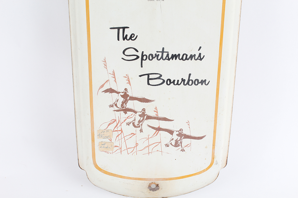 Vintage Weller's Cabin Still Kentucky Bourbon Advertising Metal Thermometer