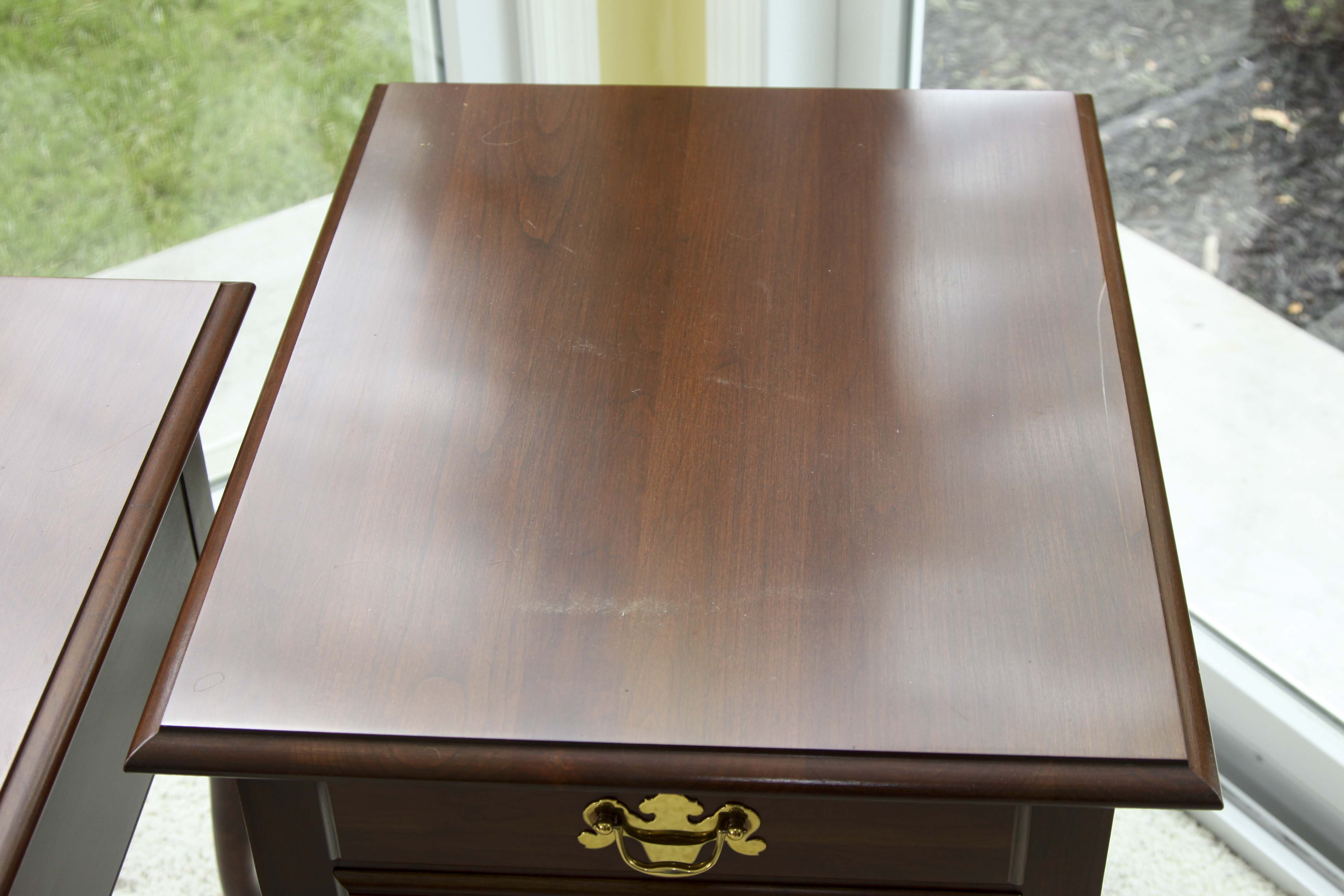 Pair of Queen Anne Style End Tables by Colonial Furniture Co.