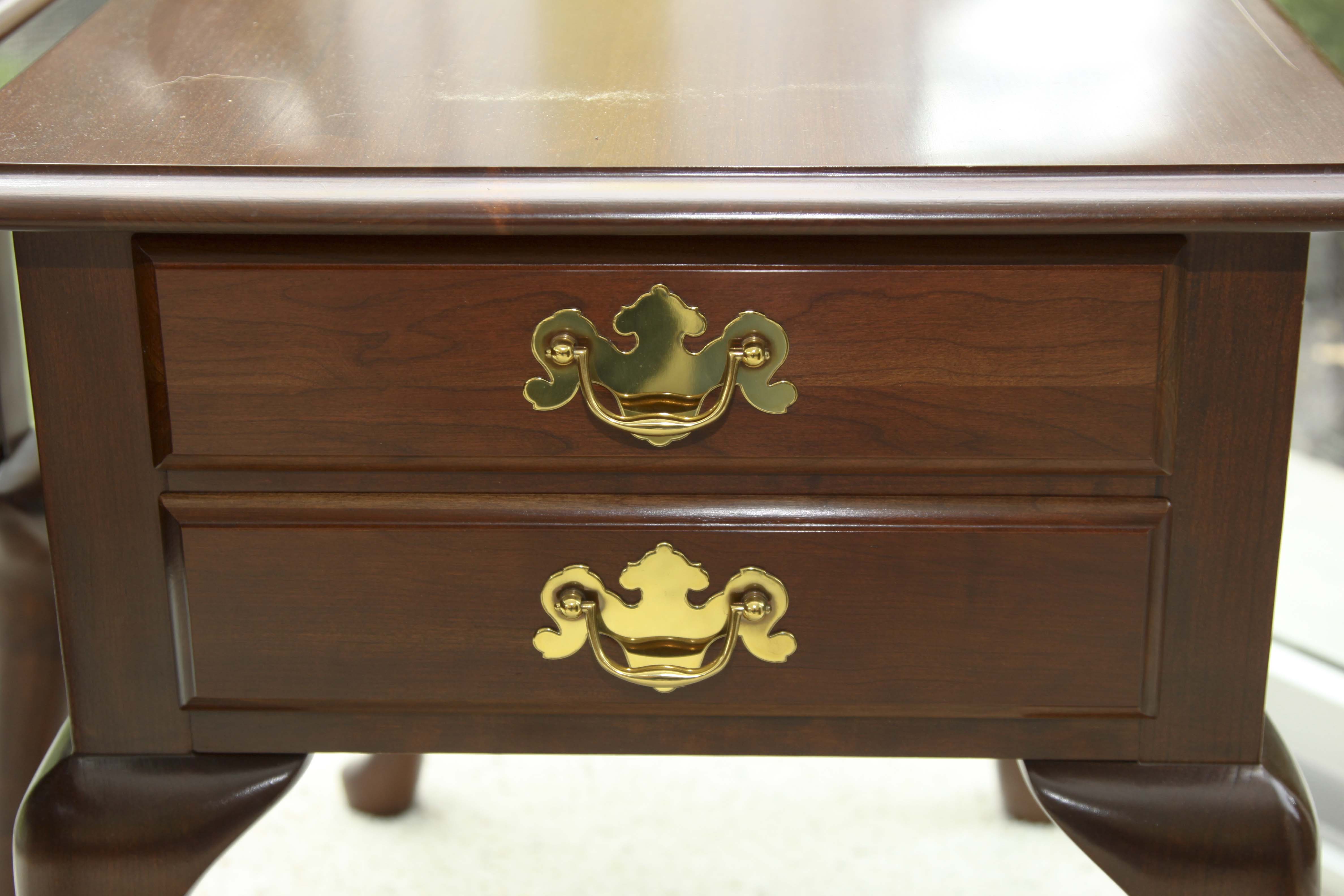 Pair of Queen Anne Style End Tables by Colonial Furniture Co.