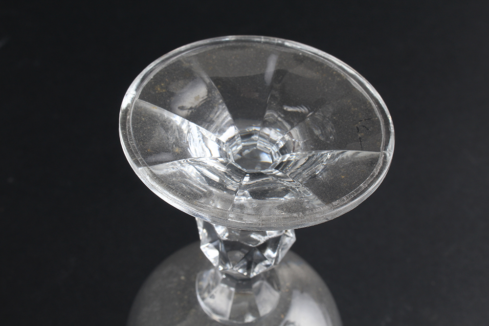 Quartet of Goblets with Prism Stems