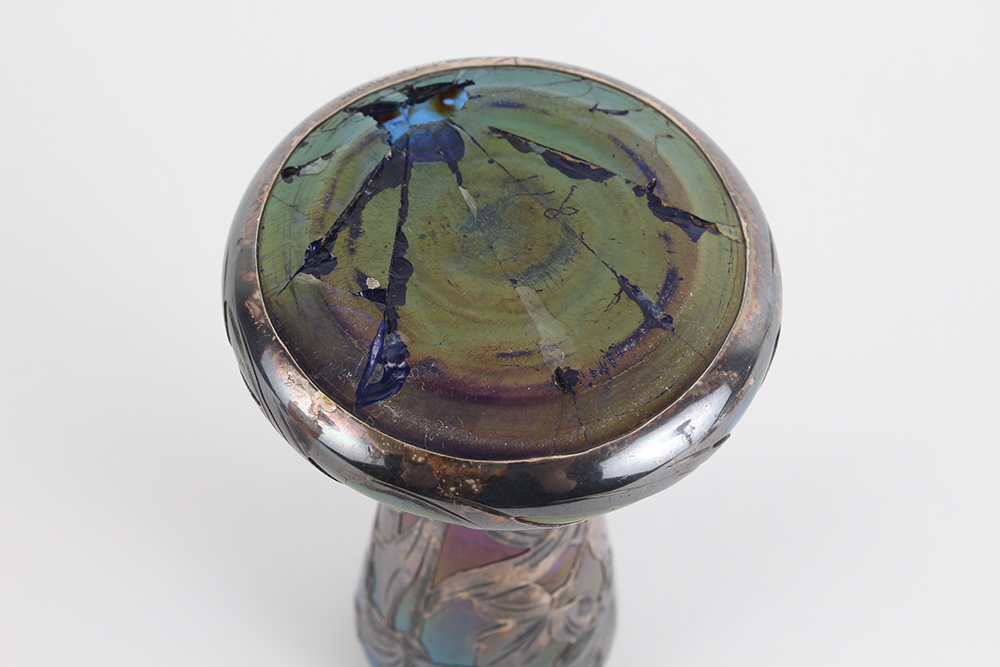 Vintage Decorative Glassware with Sterling Overlay