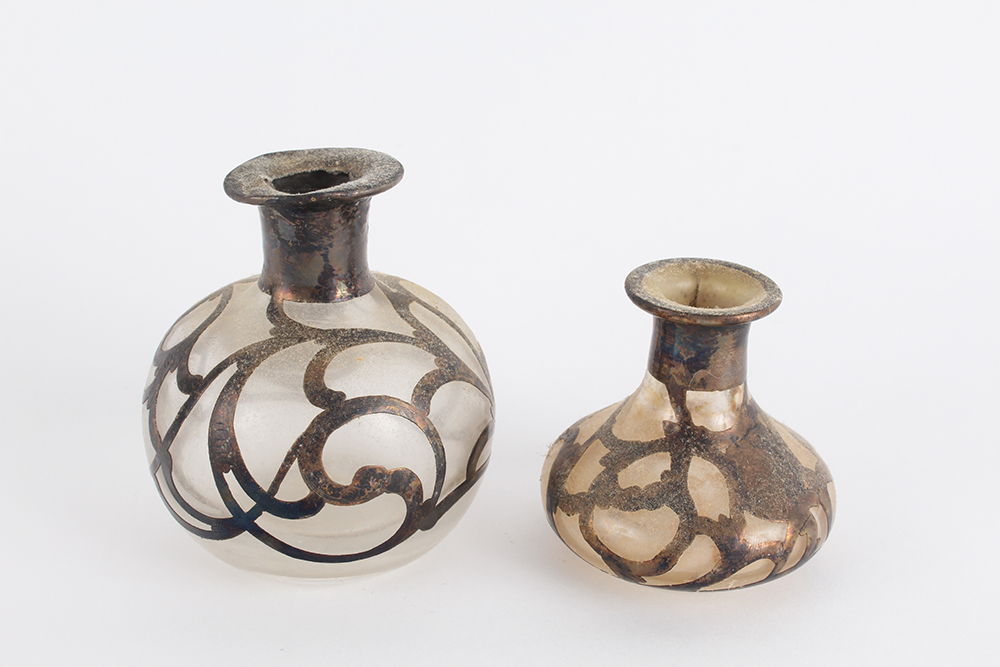 Vintage Decorative Glassware with Sterling Overlay