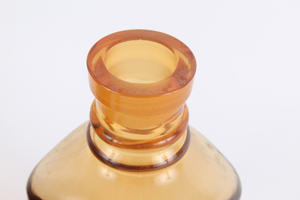 Pair of Colored Glass Decanters