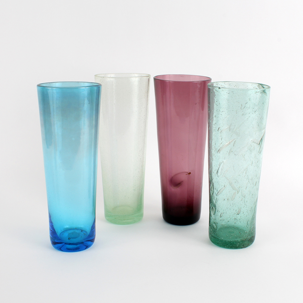 Quartet of Blown Glass Vases