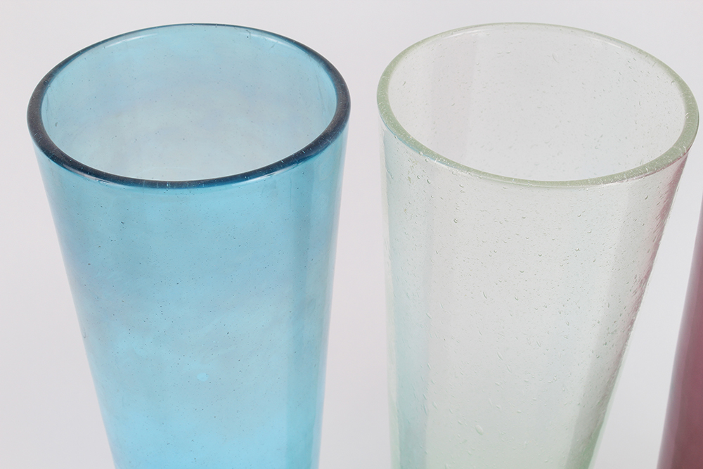 Quartet of Blown Glass Vases