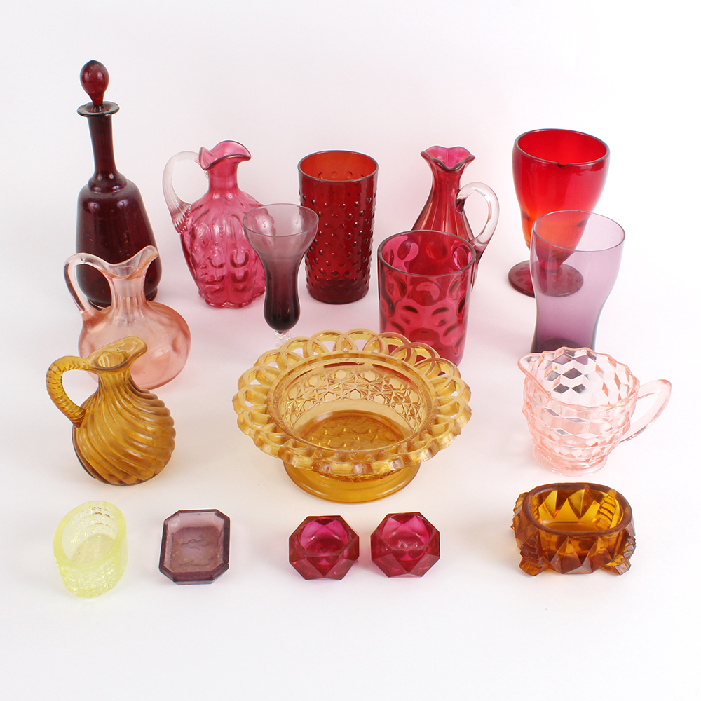 Selection of Warm Colored Glass Decor
