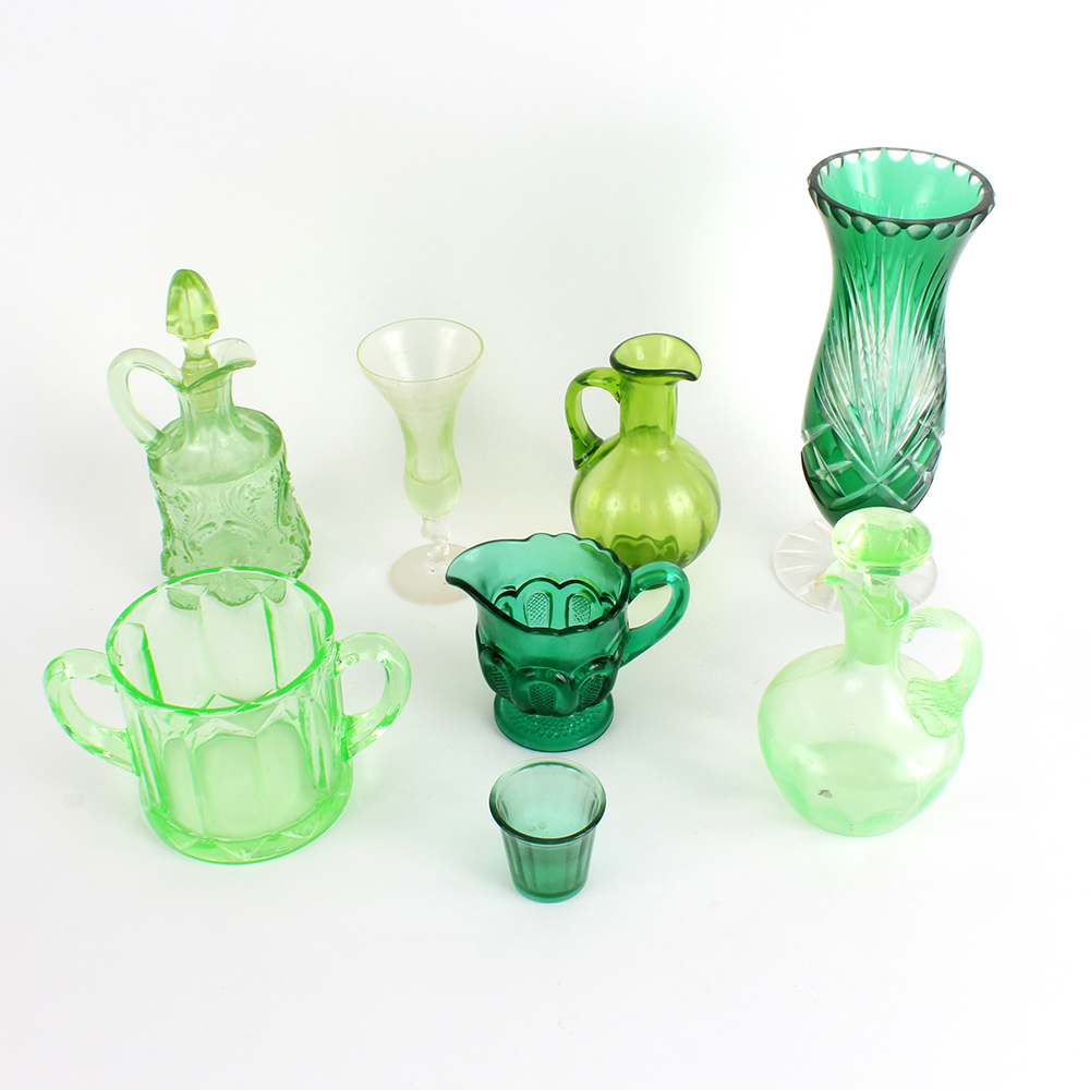 Green Glass Decor