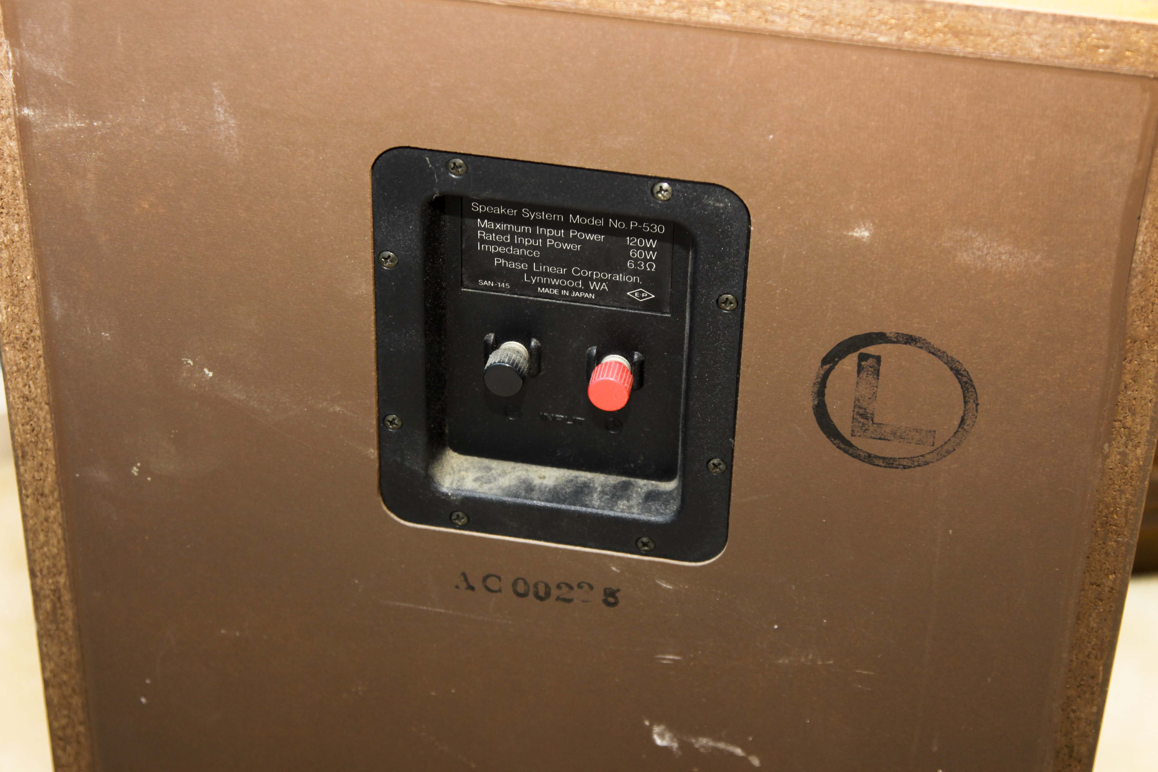 Pair of Vintage 'Phase Linear' Floor Speakers Model P-530