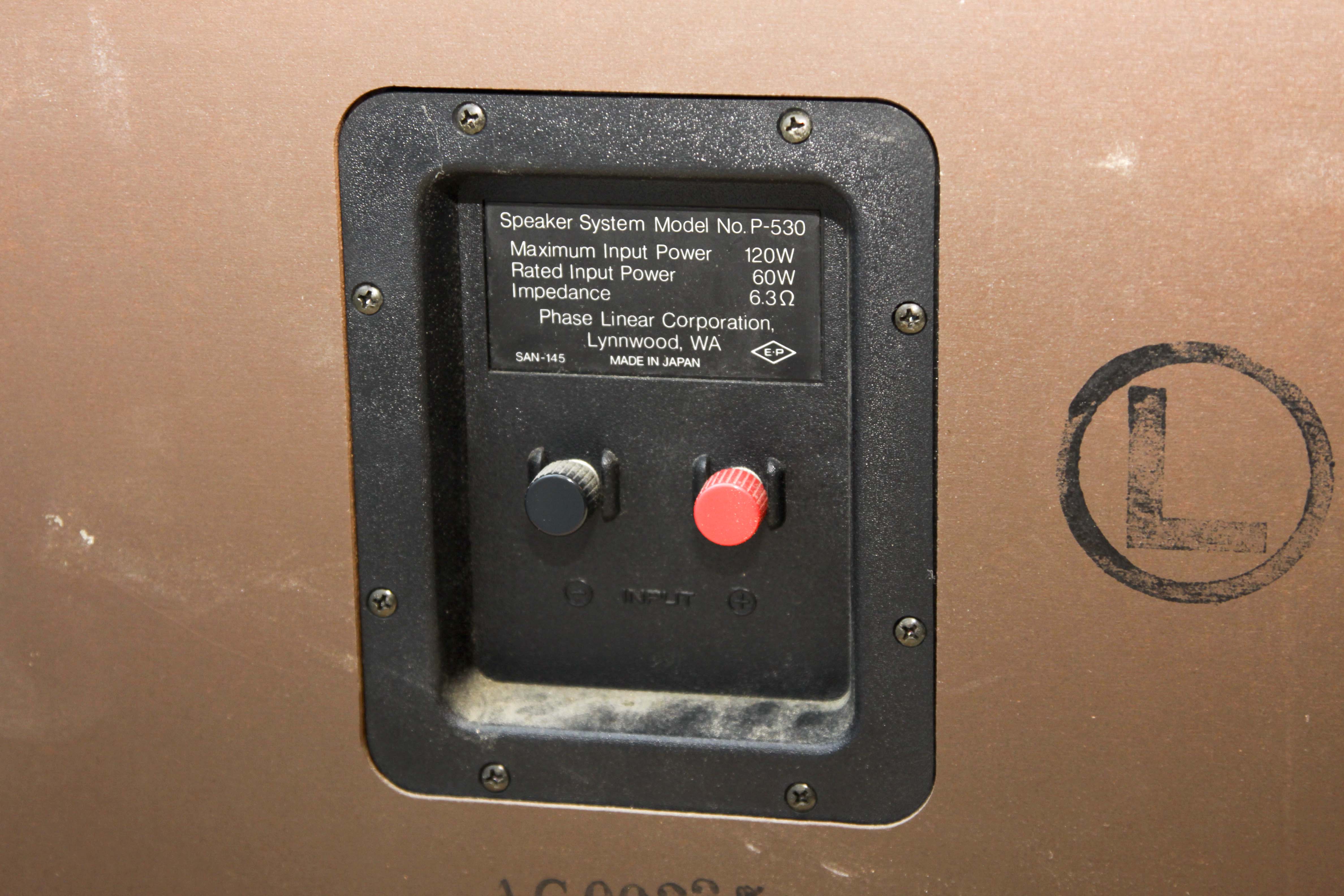 Pair of Vintage 'Phase Linear' Floor Speakers Model P-530