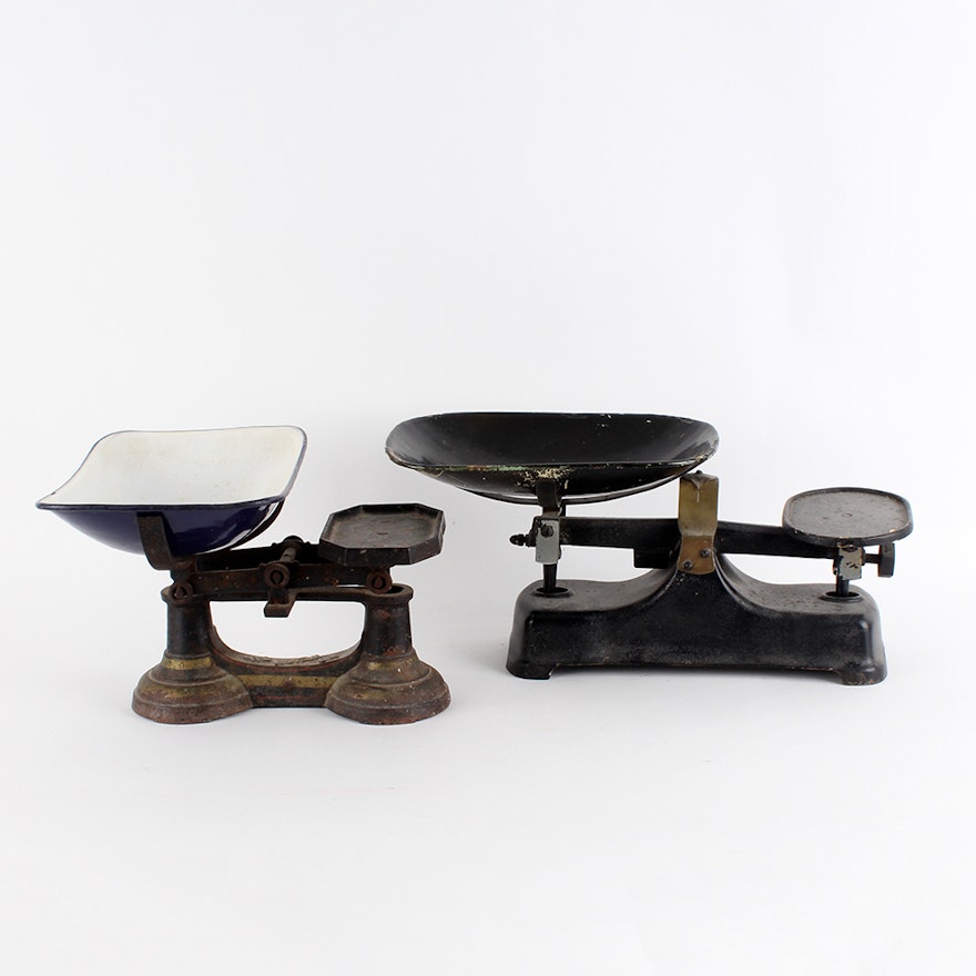Black Cast Iron Tabletop Scales