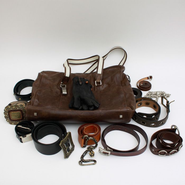Women's Leather Accessories Including Prada