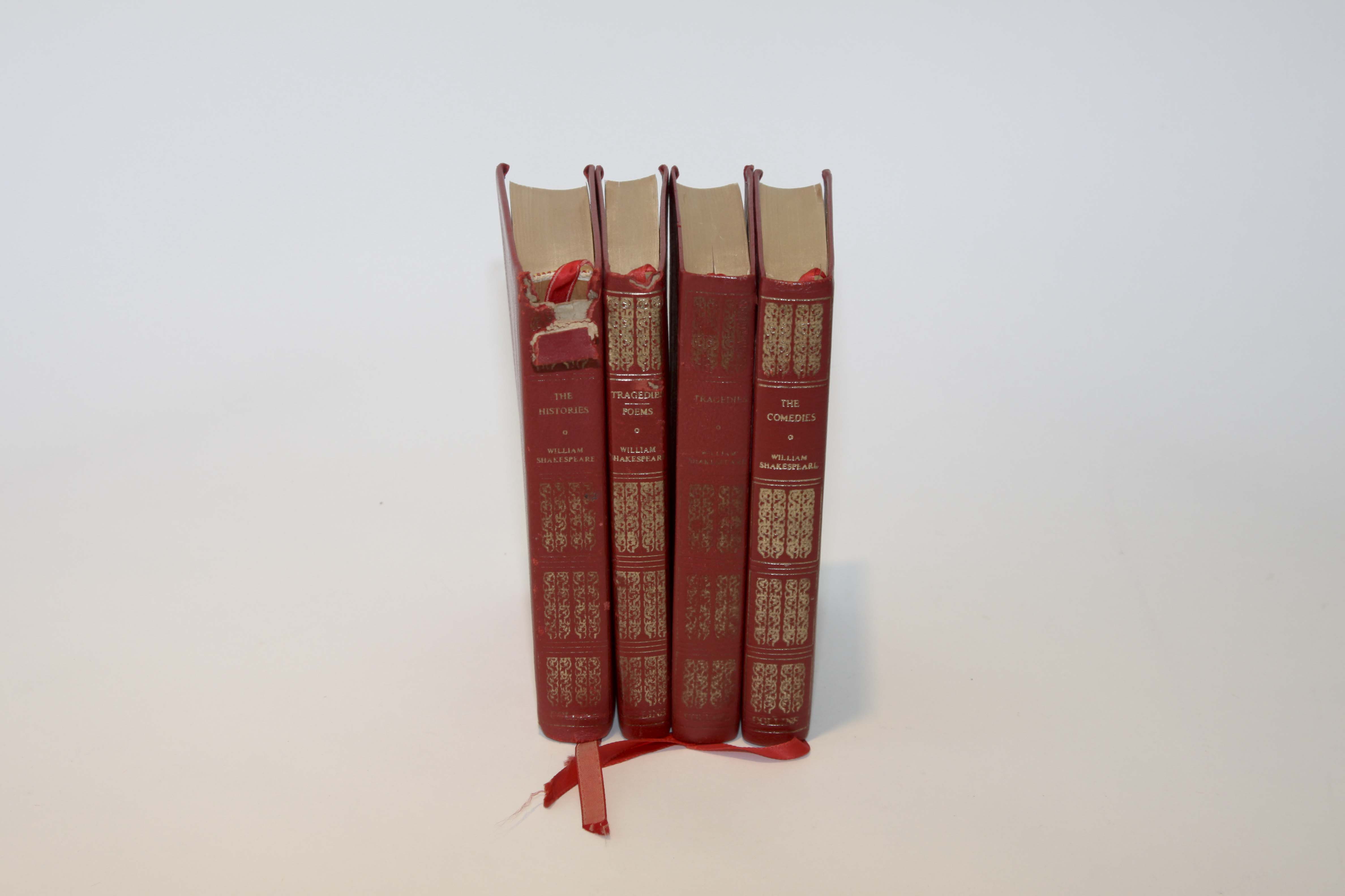 Five Vintage Leather Bound Classic Books