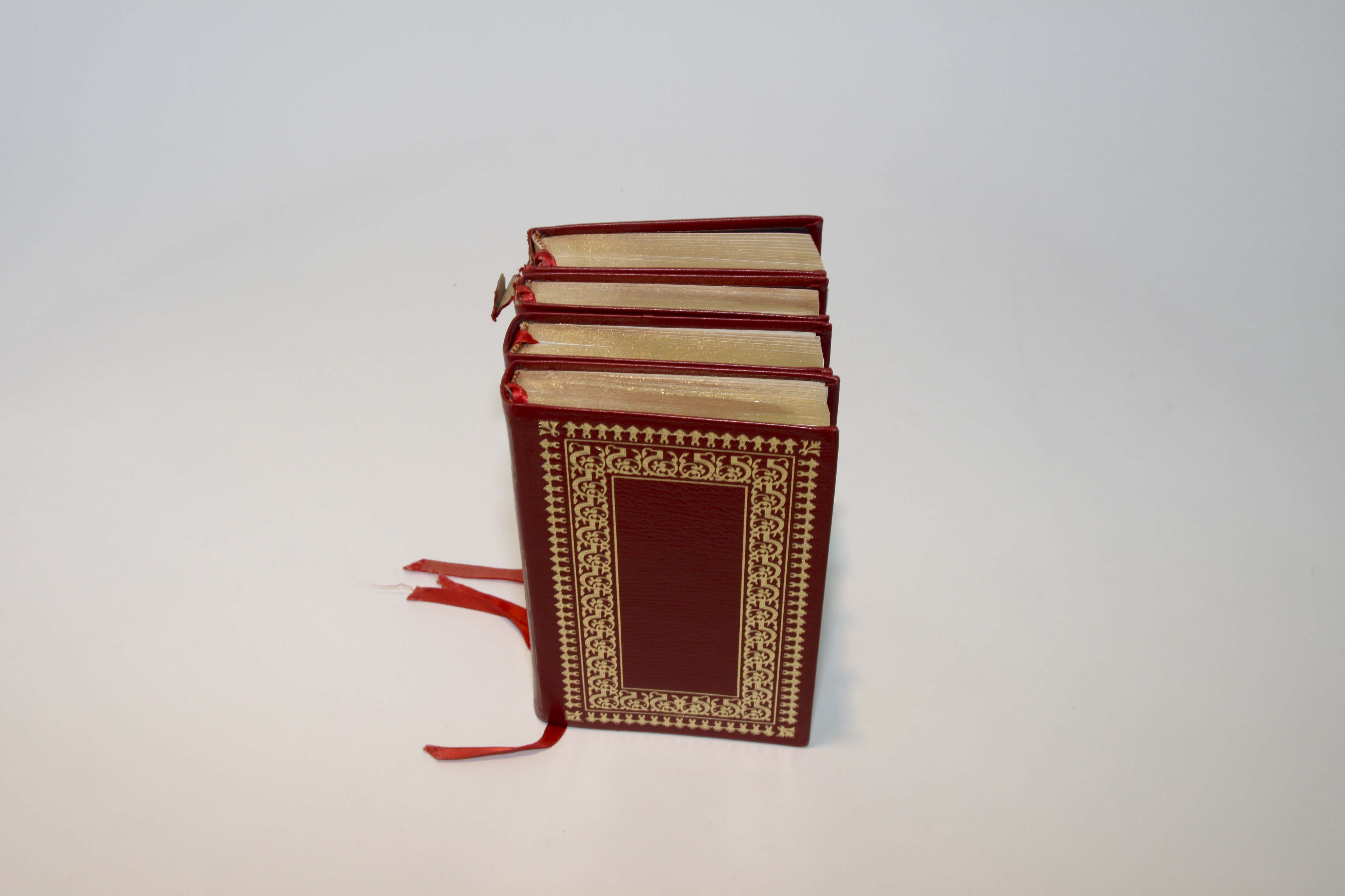 Five Vintage Leather Bound Classic Books