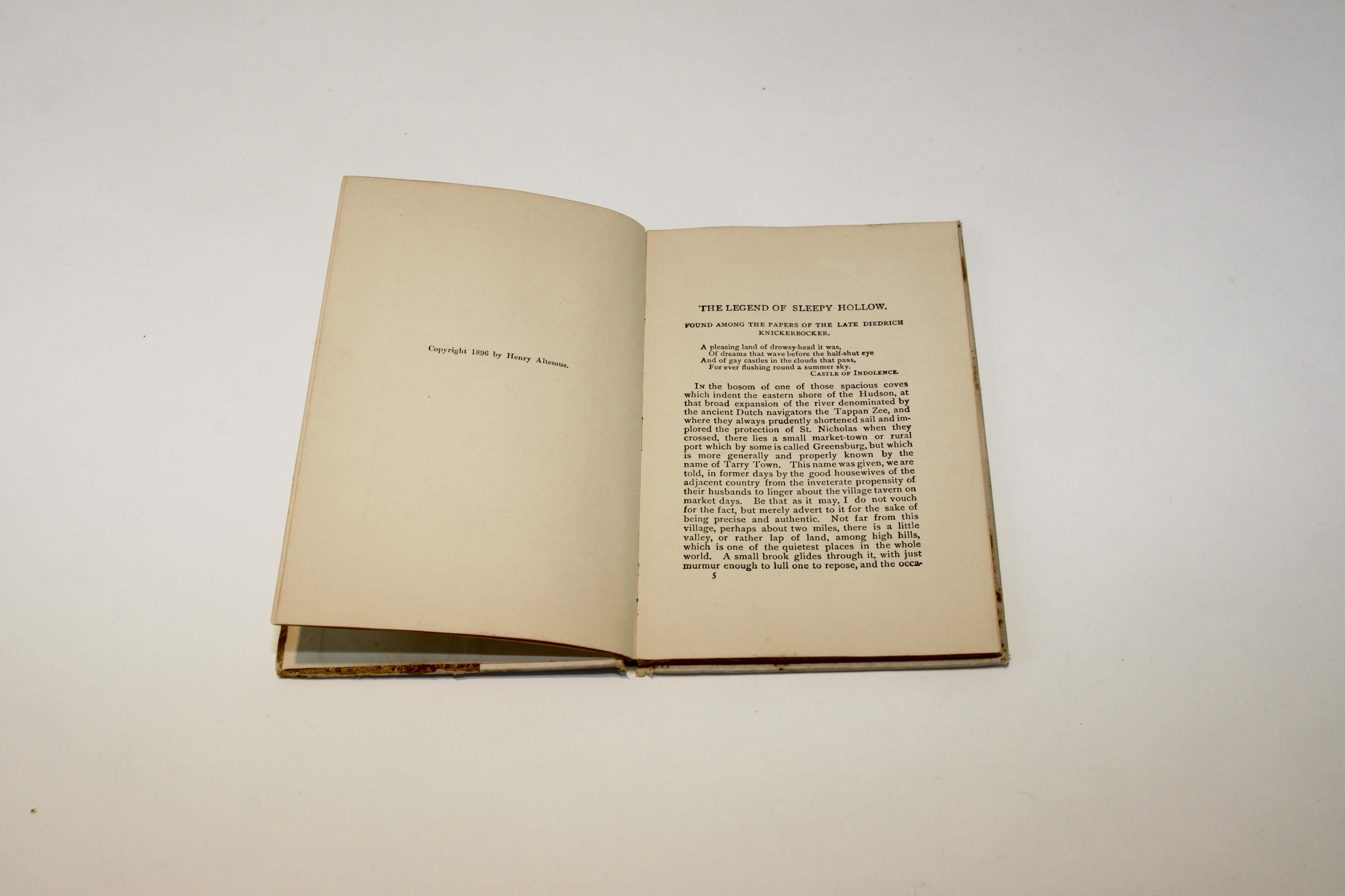 Five Vintage Leather Bound Classic Books