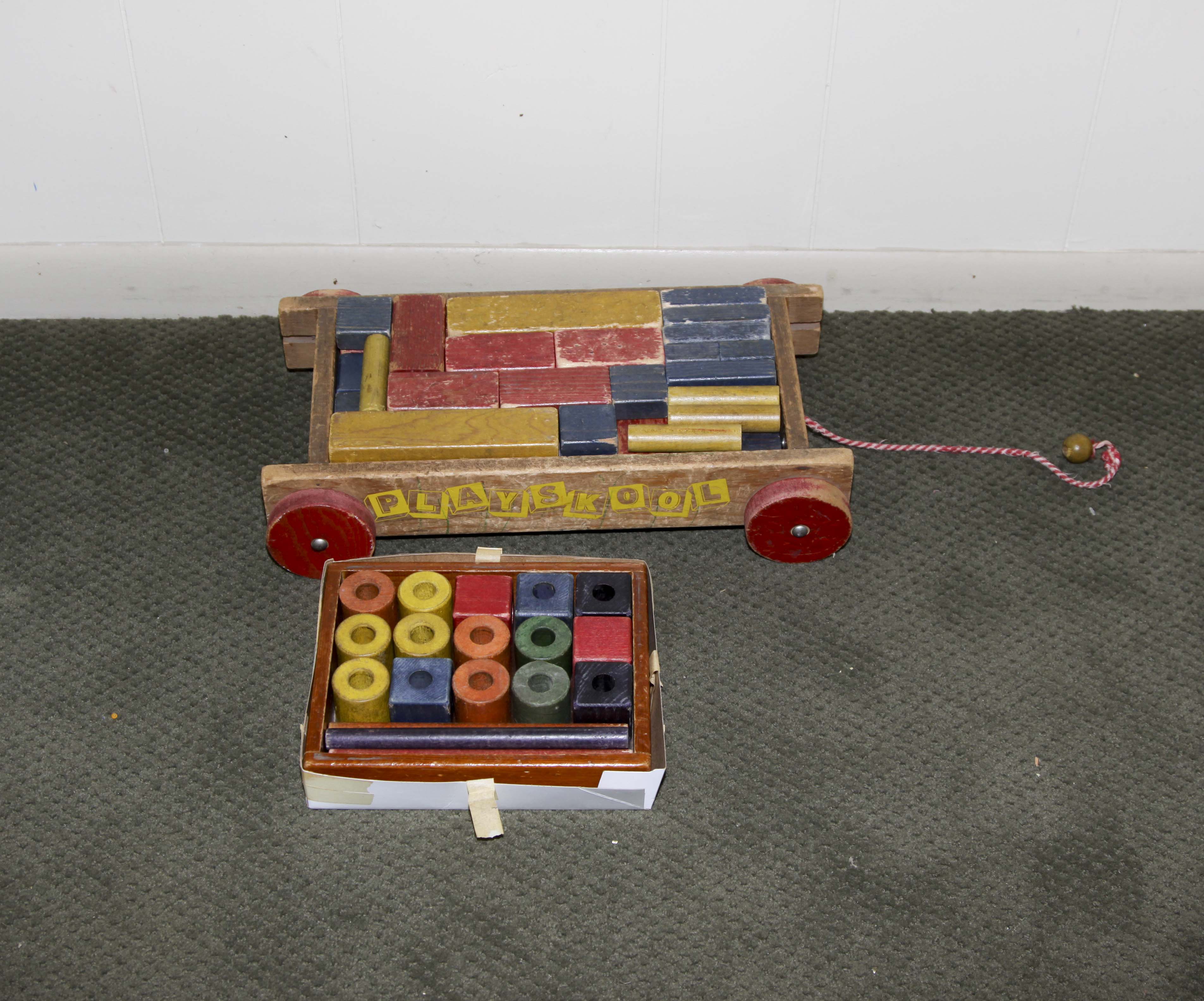 Vintage Playskool and Wood Blocks Toys