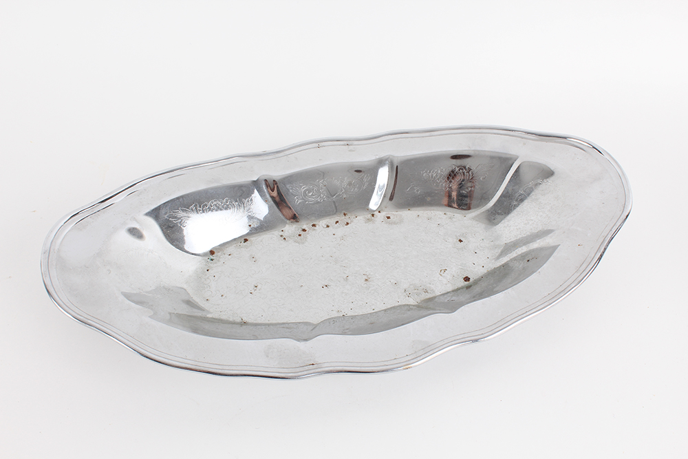 Plated Silver Shallow Oblong Dishes