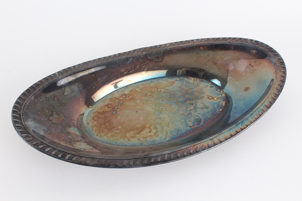 Plated Silver Shallow Oblong Dishes