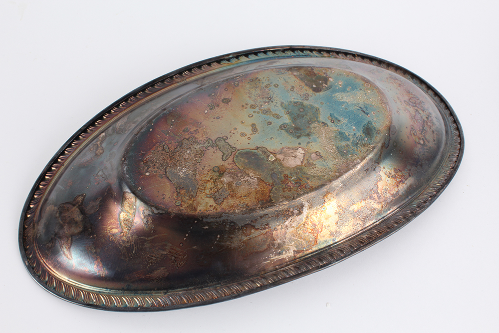 Plated Silver Shallow Oblong Dishes