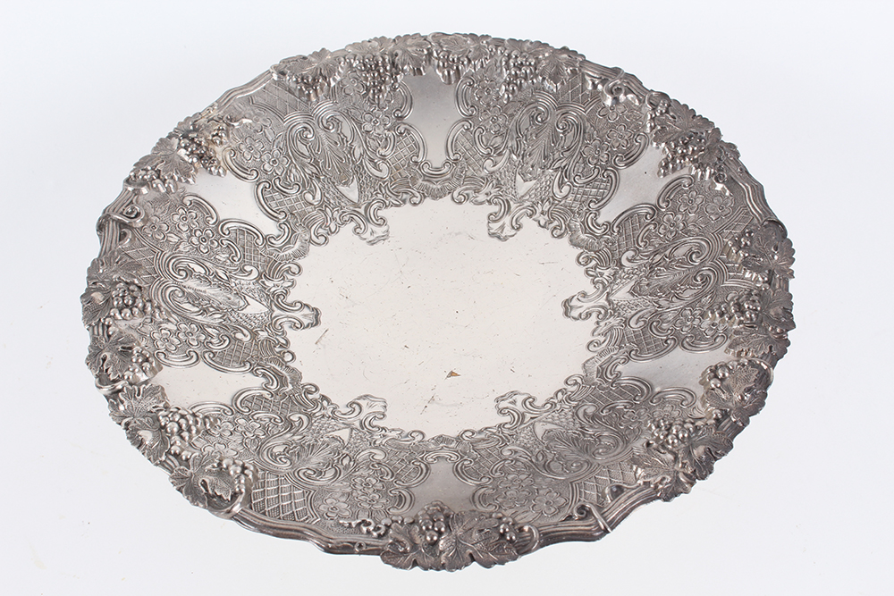 Footed Silver Plated Trays