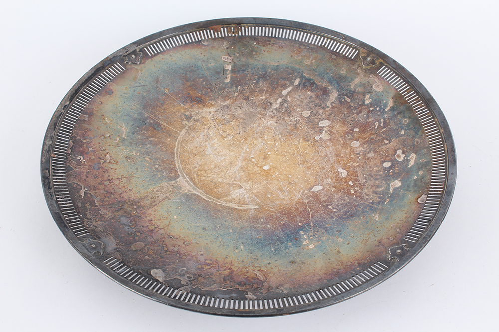 Footed Silver Plated Trays