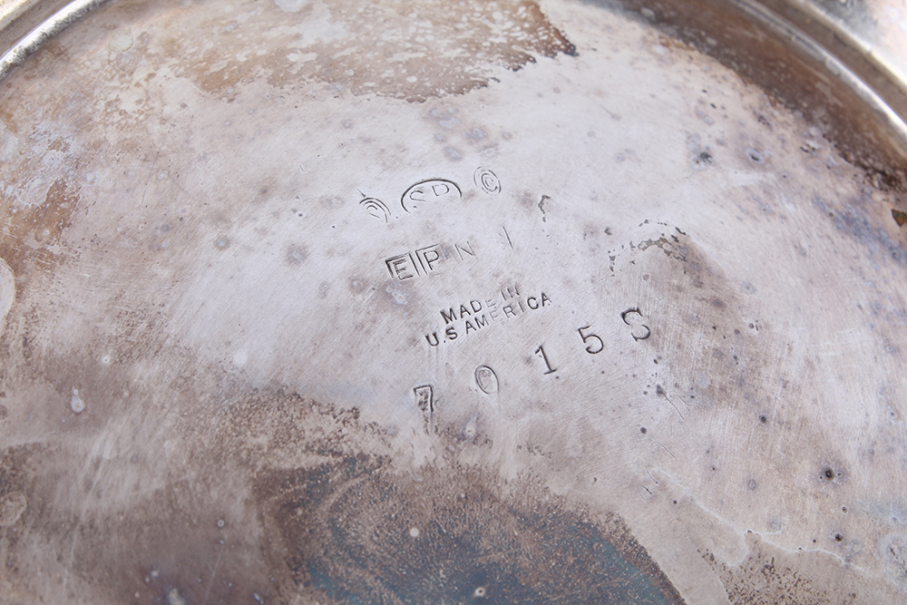 Footed Silver Plated Trays