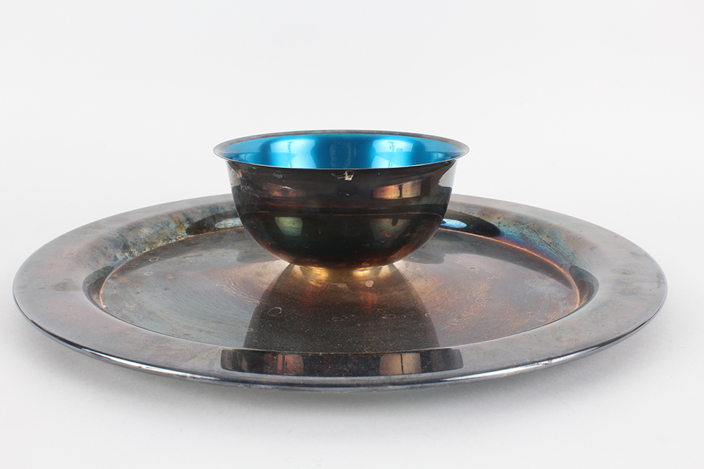 Silver Plated Chip and Dip Serving Trays