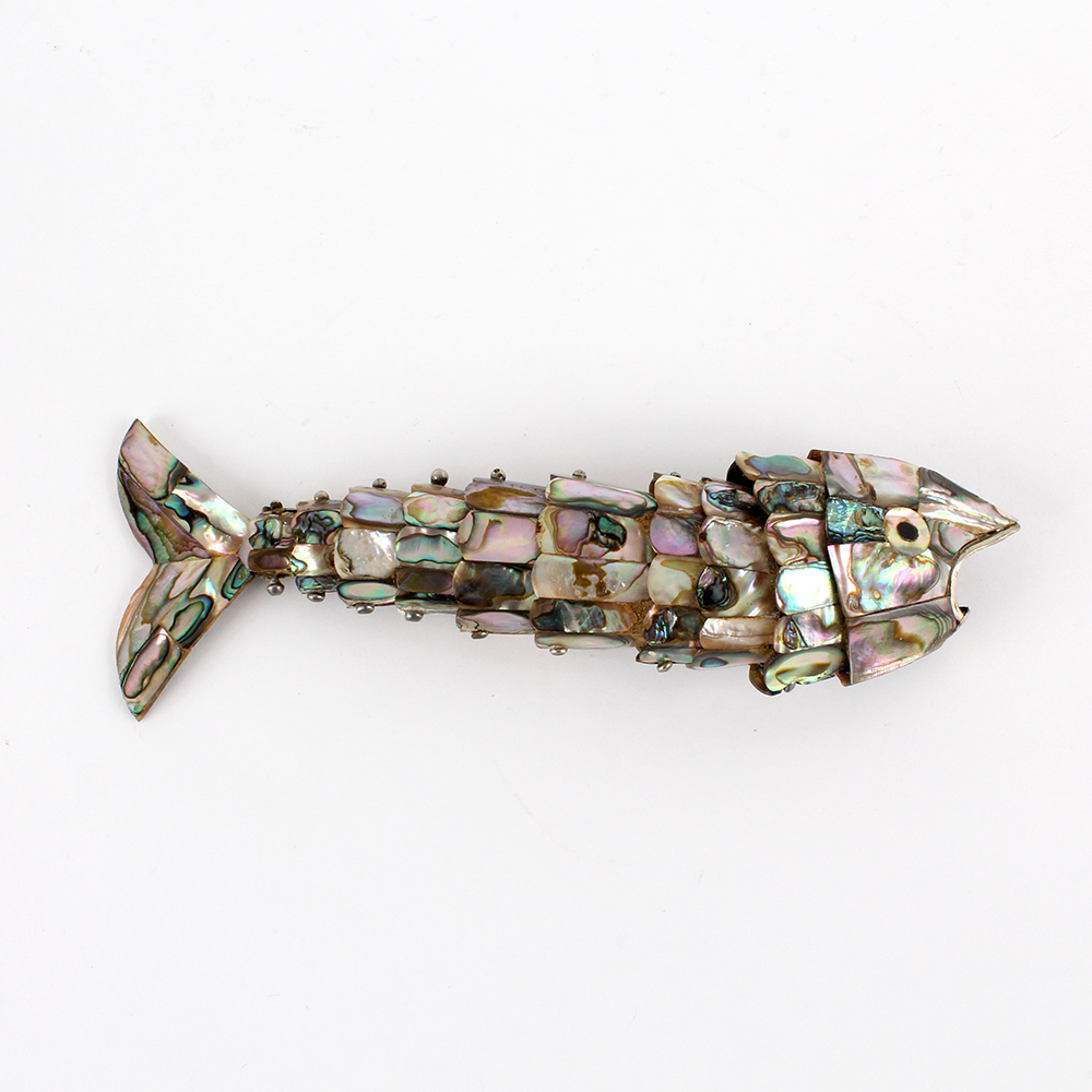 Abalone Shell Articulated Fish Bottle Opener