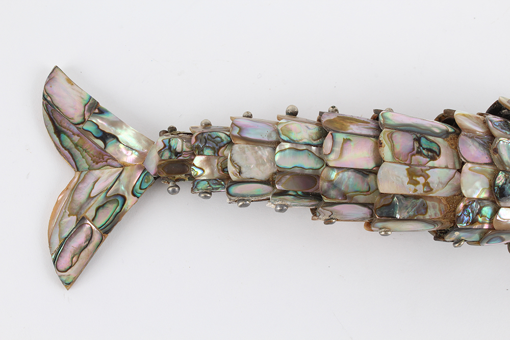 Abalone Shell Articulated Fish Bottle Opener