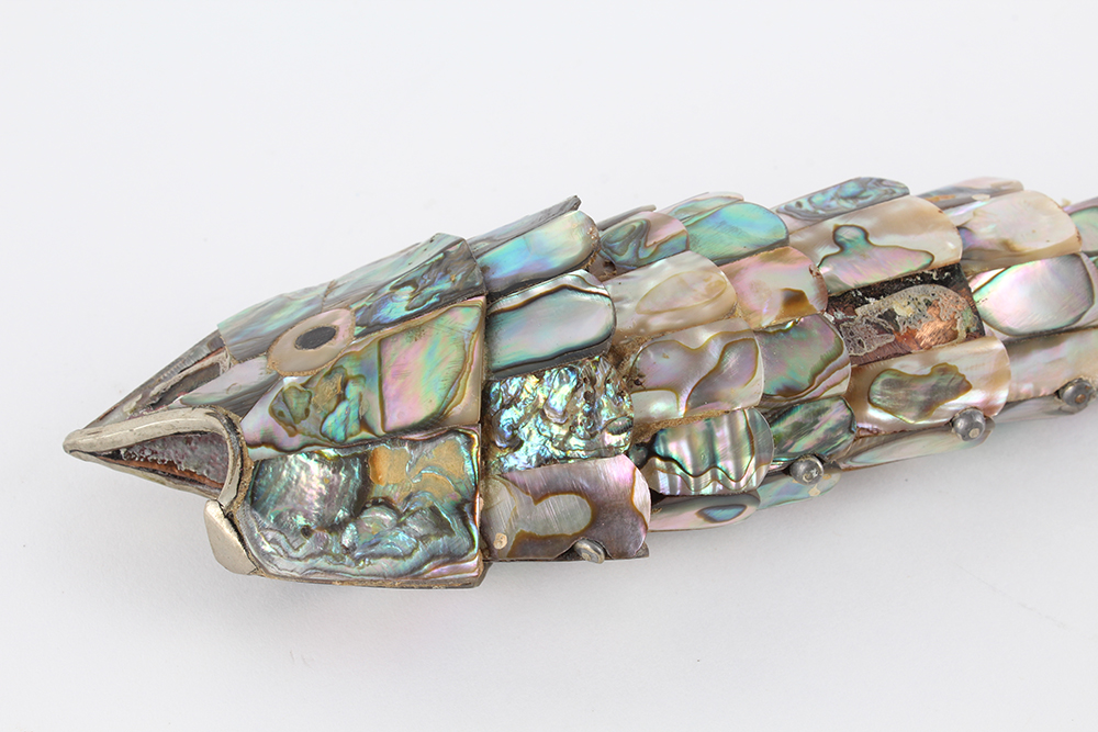 Abalone Shell Articulated Fish Bottle Opener