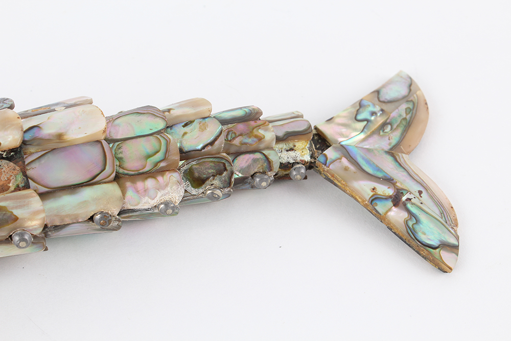 Abalone Shell Articulated Fish Bottle Opener