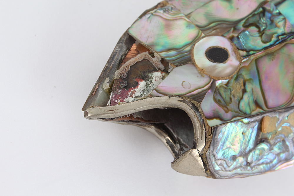 Abalone Shell Articulated Fish Bottle Opener
