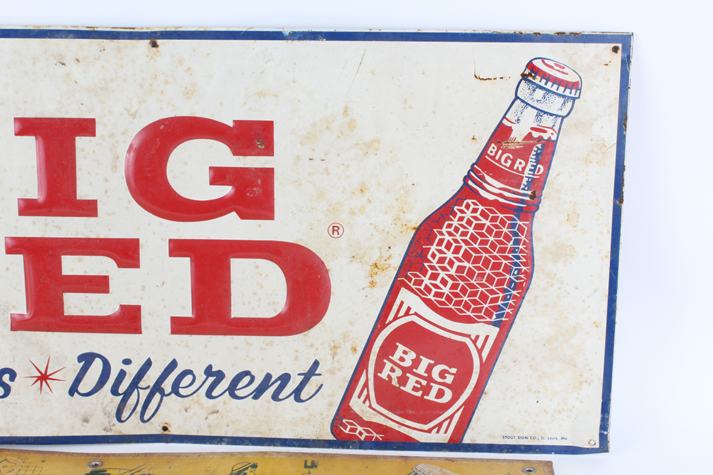 Pair of Vintage Metal Soda Signs