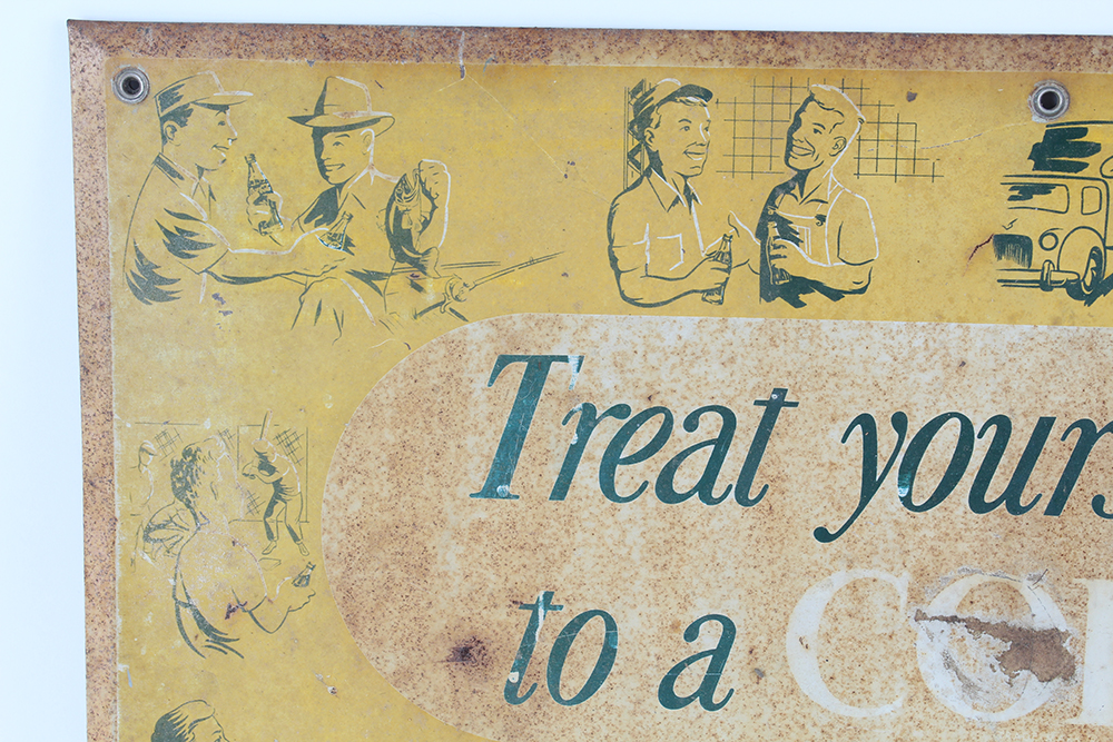 Pair of Vintage Metal Soda Signs