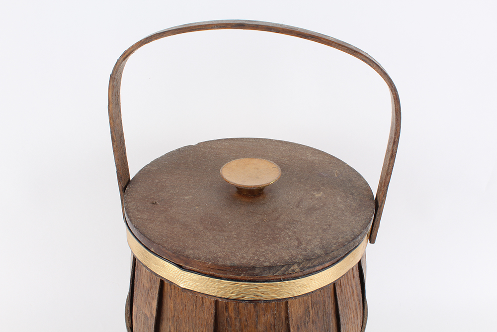 Federal Themed Wooden Slat Ice Bucket